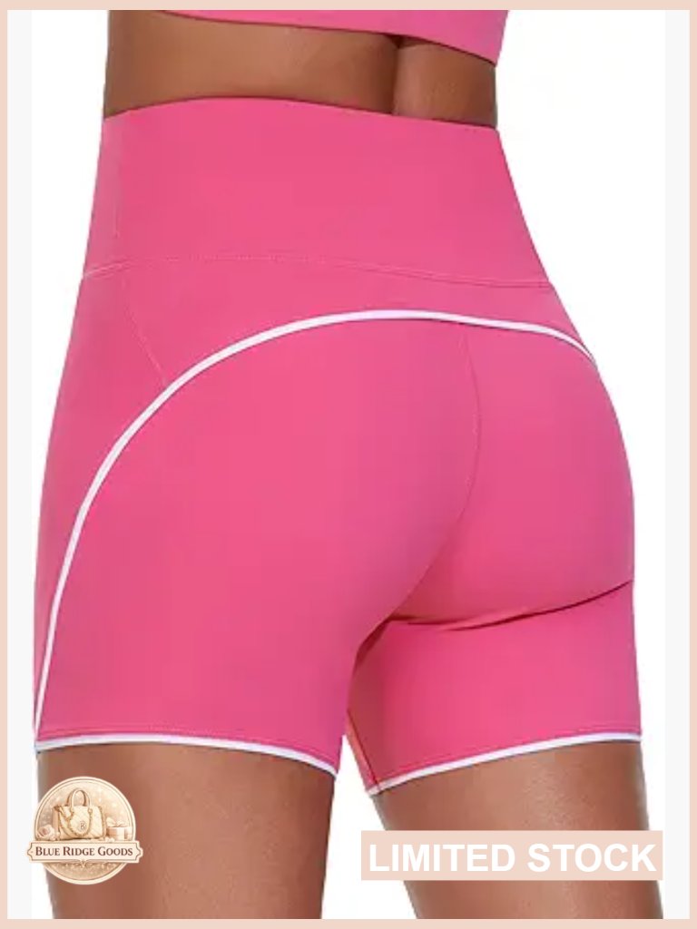 High Waisted Side Split Workout Shorts Stretchy Dolphin Running Lounge